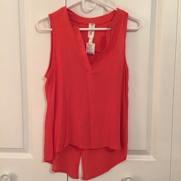 Gracie Coral Open Back Sleeveless Top Size Small - Picture 1 of 6